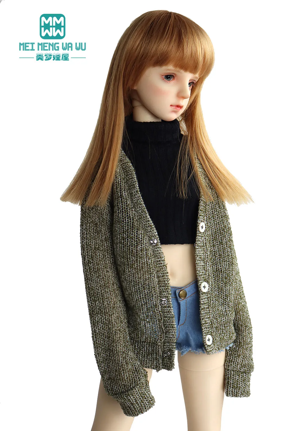 BJD accessories Doll clothes Fashion wool cardigan, miniskirt, denim shorts for 58--60CM 1/3 SD ASDolls toys Ball Jointed Doll