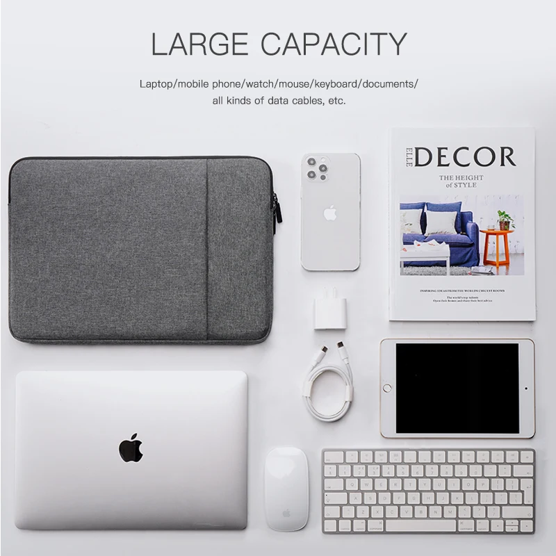 Laptop Case Bag 13 14 15.4 15.6 inch Carrying Sleeve For Macbook Air Pro M1 13.3 Cover Huawei Xiaomi HP Lenovo Shell Accessories