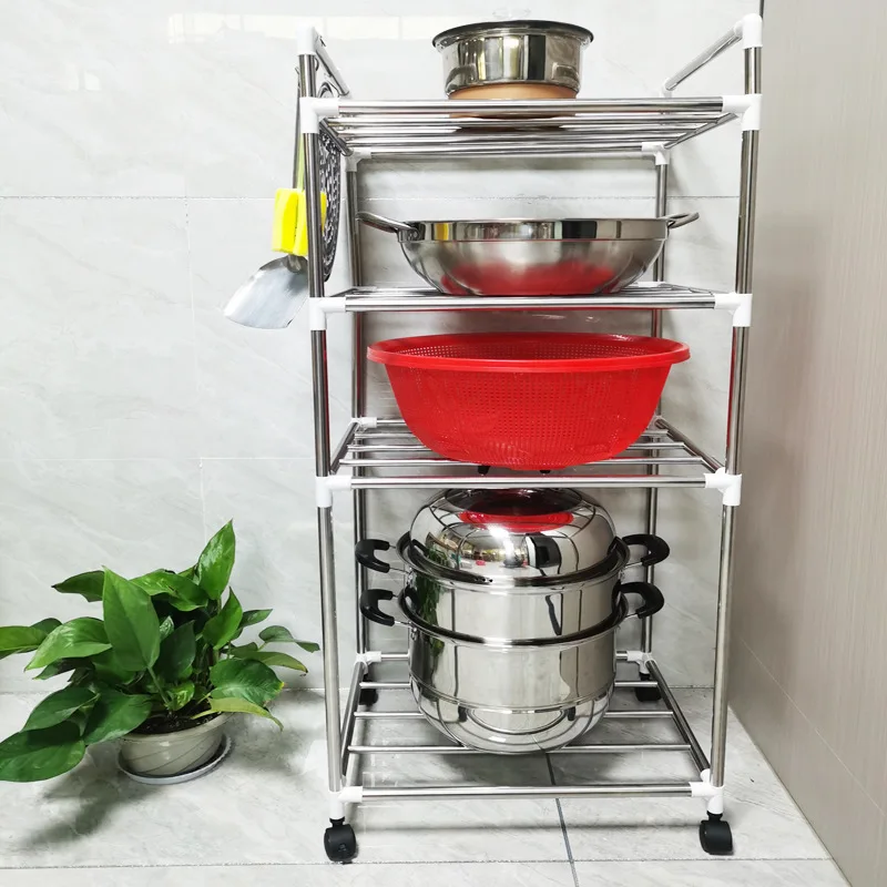 

Adjustable Kitchen Tableware Pot Shelves With Hook Microwave Oven Shelf Detachable Rack Home Bathroom Storage Holder Shoes Rack