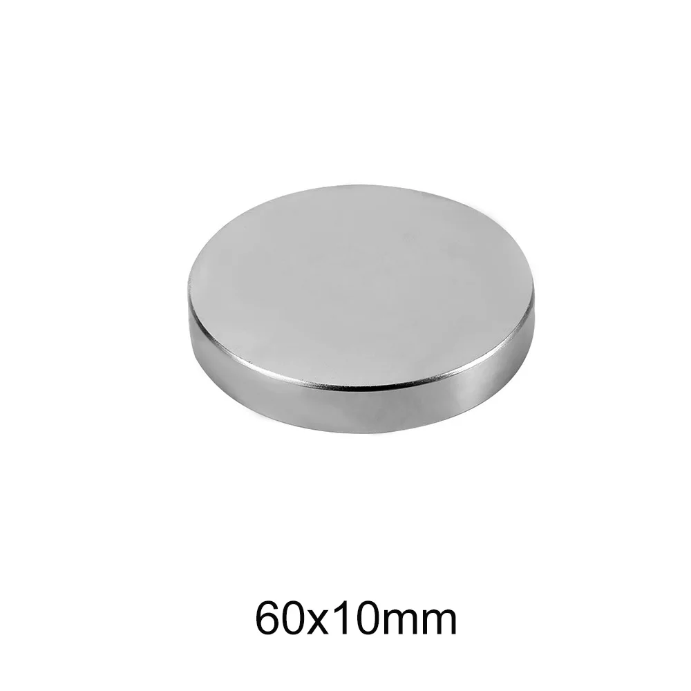 1/2PCS 60x10 mm Big Disc Strong Powerful magnets 60mm X 10mm Round Neodymium Magnet  60x10mm N35 Rare Earth Magnet 60*10 mm