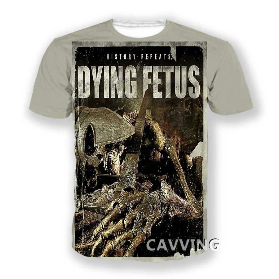 CAVVING 3D Printed DYING FETUS Band Casual T-shirts Hip Hop T Shirts Harajuku Styles Tops Clothing for Men/women