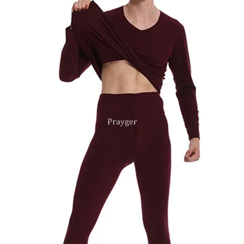 Men Thermal Underwear Winter Long Johns Male Tops Buttoms Clothes Invisible Set  Big Large Waist L-4XL