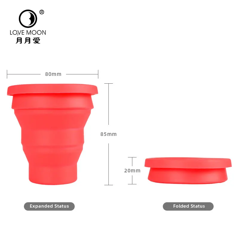 1 Pcs Female Menstrual Period Medical Grade Silicone Menstrual Cup Collapsible Disinfection Cup Menstrual Collector Cleaner.