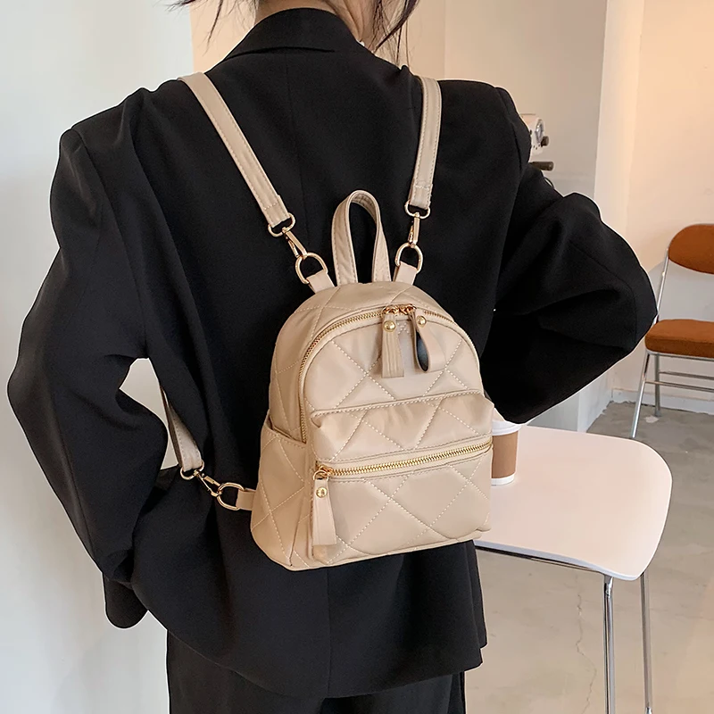 Fashion 3-in-1 Women Small Backpack Trendy Female Youth Street Backpacks Autumn Winter Ladies Multifunctional Purse Bag 2020 New