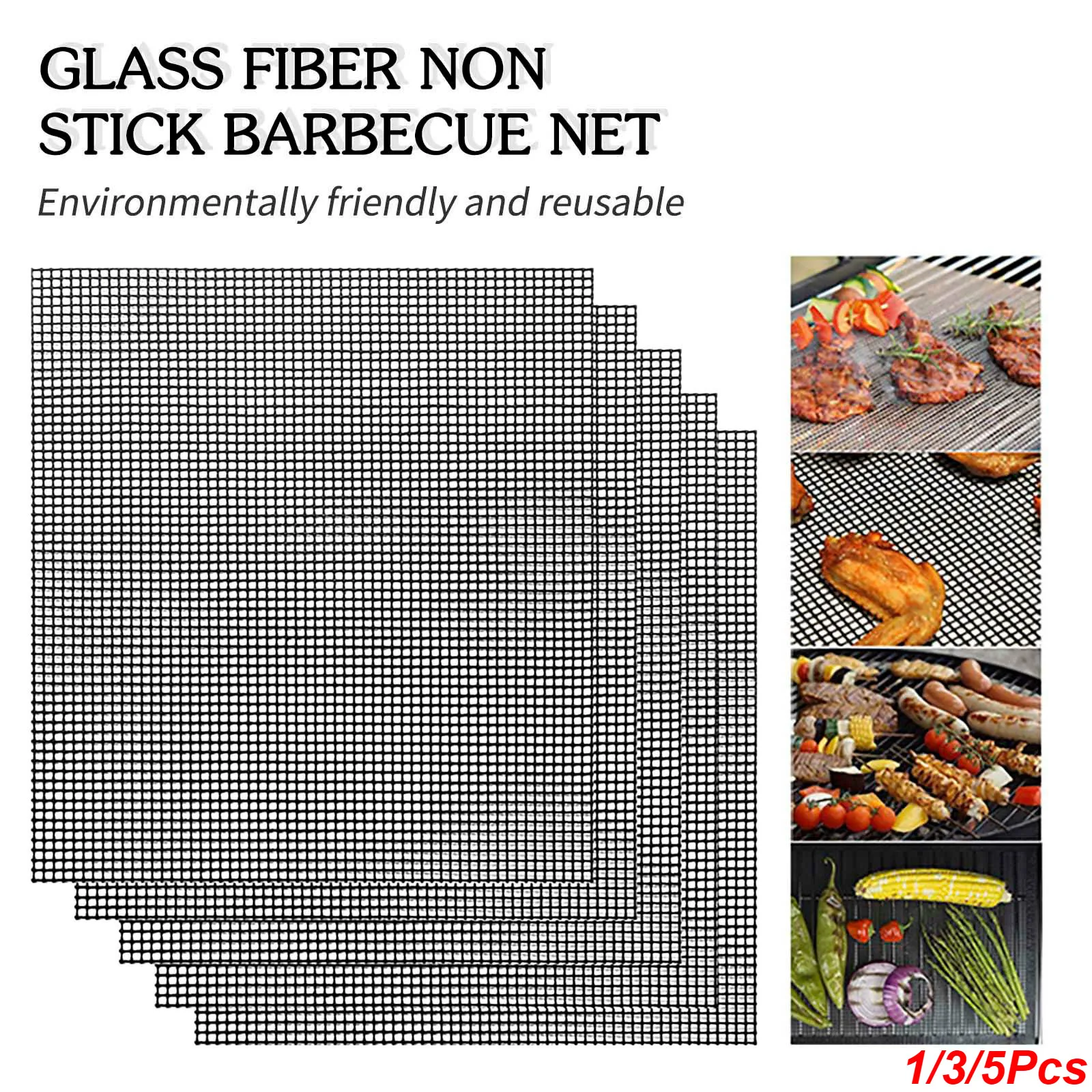 

Barbecue Grilling Mat Replacement Mesh Wire Net Non-Stick Grilling Mesh Pads Outdoor Activities Cook Reusable BBQ Accessories