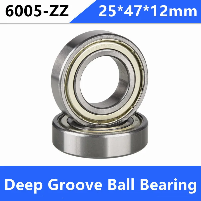 

20pcs/lot 25x47x12mm 6005ZZ 6005Z 6005 Z ZZ 25*47*12mm Double metal cover Deep Groove Ball bearing