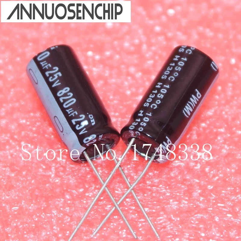 

25V 820UF high frequency electrolytic Capacitors 10*20mm 820UF 25V Electrolytic Caps