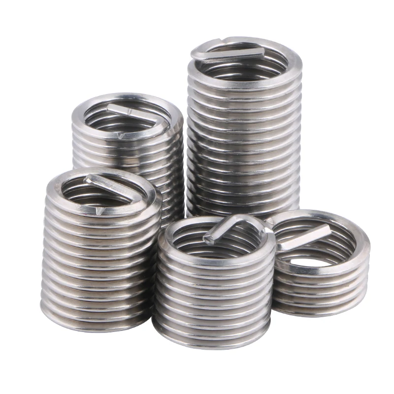 50Pcs Stainless Steel Coiled Wire Helical Screw Bushing Sleeve Set Thread Inserts M8x1.25x1.5D Length Helicoil Thread Repair Kit