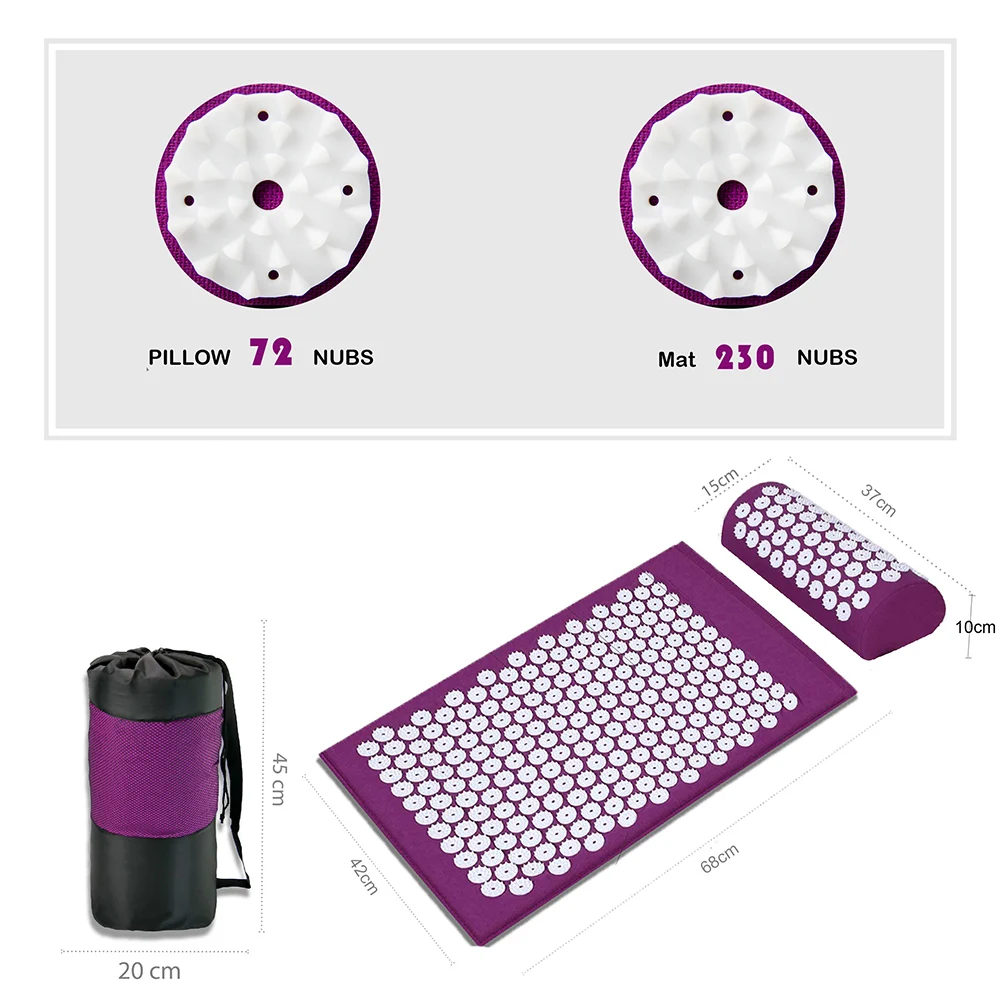 Acupressure mat for Back Body Relieve Stress Pain Spike, Massage Cushion