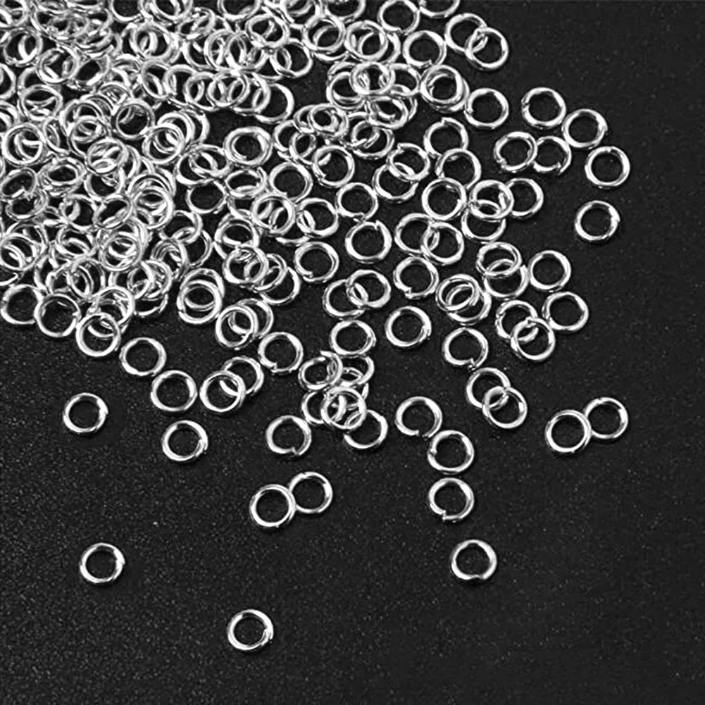 1000pcs/Lot 3/4/5/6/7/8/10mm Stainless Steel DIY Jewelry Findings Open Single Loops Jump Rings & Split Ring for Jewelry Making