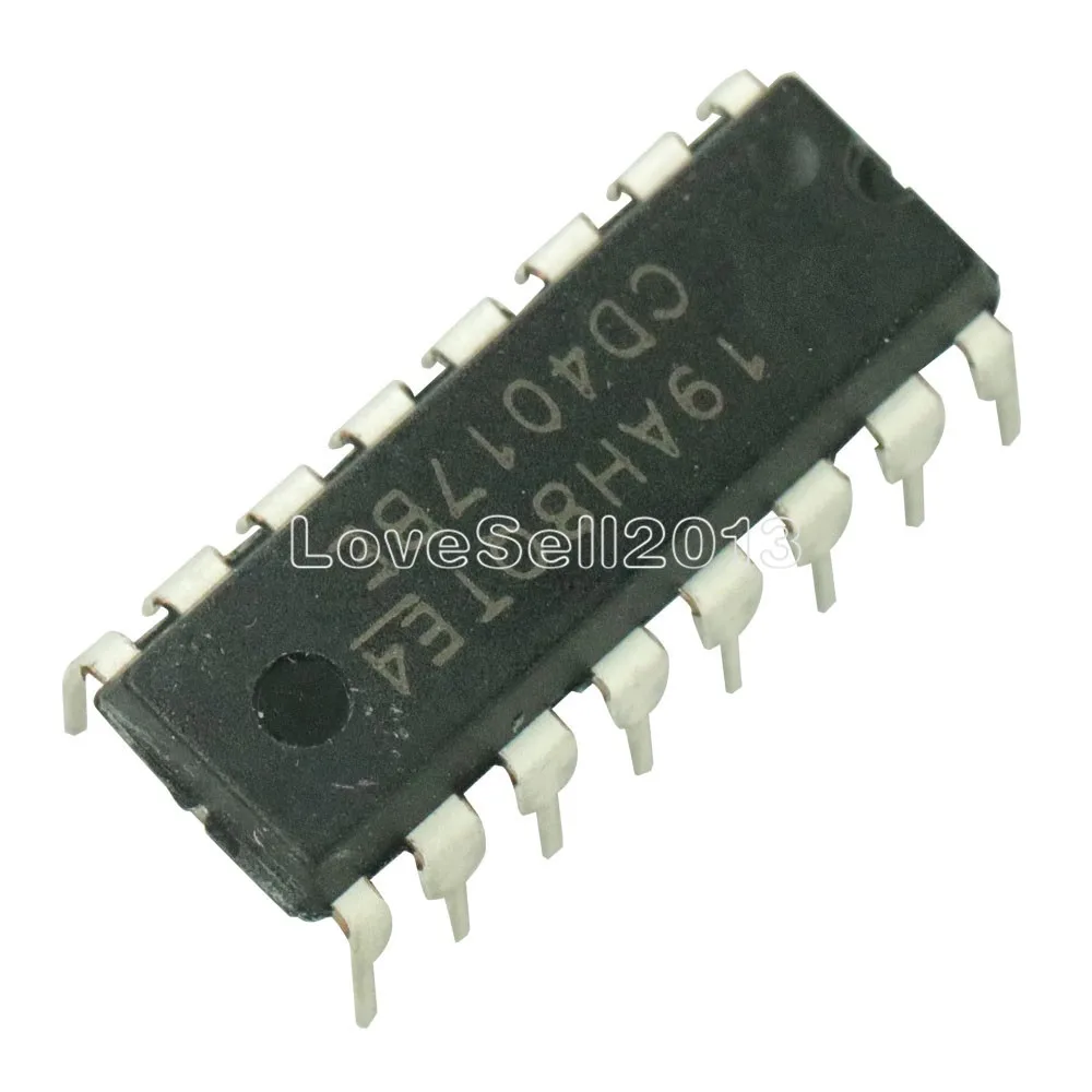 10PCS CD4017 CD4017B CD4017BE 4017 DECADE COUNTER DIVIDER IC