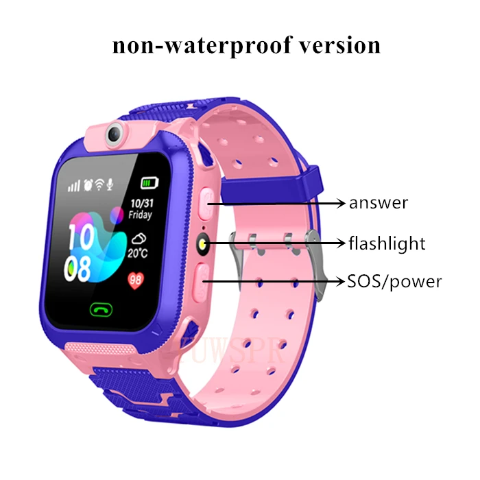 Q12 Tracking Children Smart Watch LBS Location Multifunction Wristwatch Camera Waterproof Kids Baby 2G SIM Phone Clock Gift