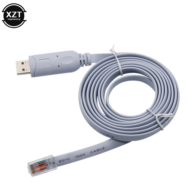 1.8M USB Rs232 Ke RJ45 Kabel Konsol untuk Cisco H3C Codhuawei Fortinet Router Ftdi USB Kabel Ekstensi Konsol