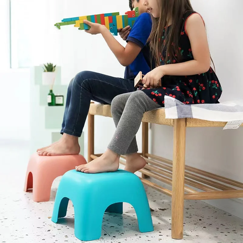 Cartoon Original 29×29cm Household Chair Children\'s Stool For Pedal Bathroom Non-slip Furniture Toy Sofa Stool Rainbow Chair