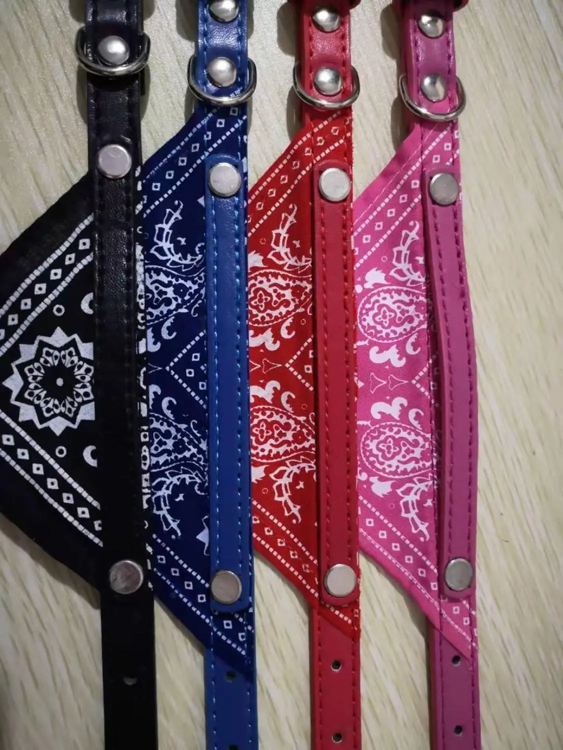 Dog Bandana Collar Free Name Cat Collar 10mm Personalized Custom PU Leather Pet Collar Charm Letter Pet Supplies Dog Accessories