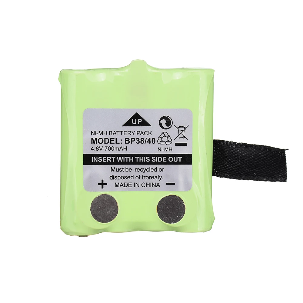 4.8V 700MAH NI-MH rechargeable Battery Pack For Uniden BP-38 BP-40 BT-1013 BT-537 FRS-008 T6/7/8 GMR FRS 2Way Radio battery Pack