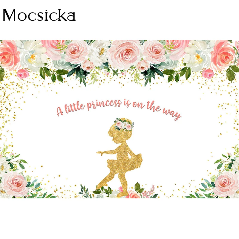 Mocsicka-Fondo de fotografía de princesa pequeña, decoración de flores de elfo para Baby Shower, retrato de niño, cartel de fondo de estudio fotográfico