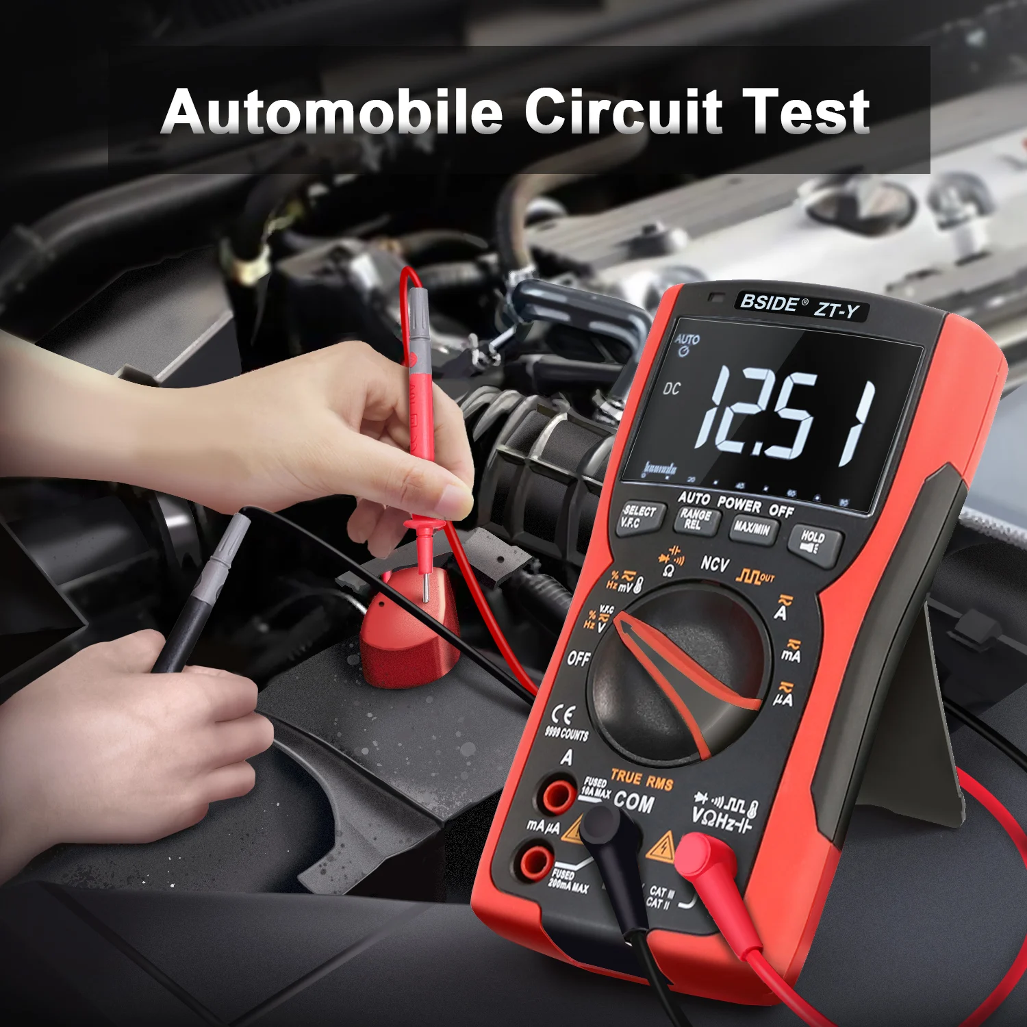 Professional Digital Multimeter True-RMS Display Analog Tester Current Voltmeter Capacitor Temp VFC NCV Hz Meter