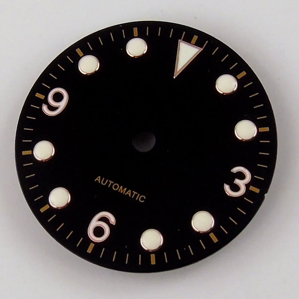 Marques lumineuses pour cadran de montre, noir/vert/bleu, 29.2mm, mouvement automatique NH35A MH35, accessoires