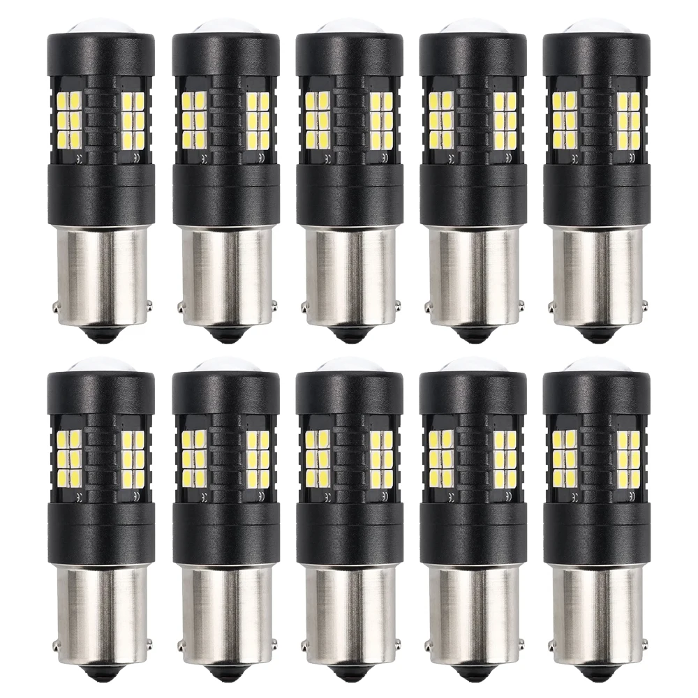 

10pcs 1156 BA15S P21W 1157 P21/5W BAY15D BAU15S PY21W LED Car Tail Bulb Brake Reverse Lights Daytime Running Turn Signal Light