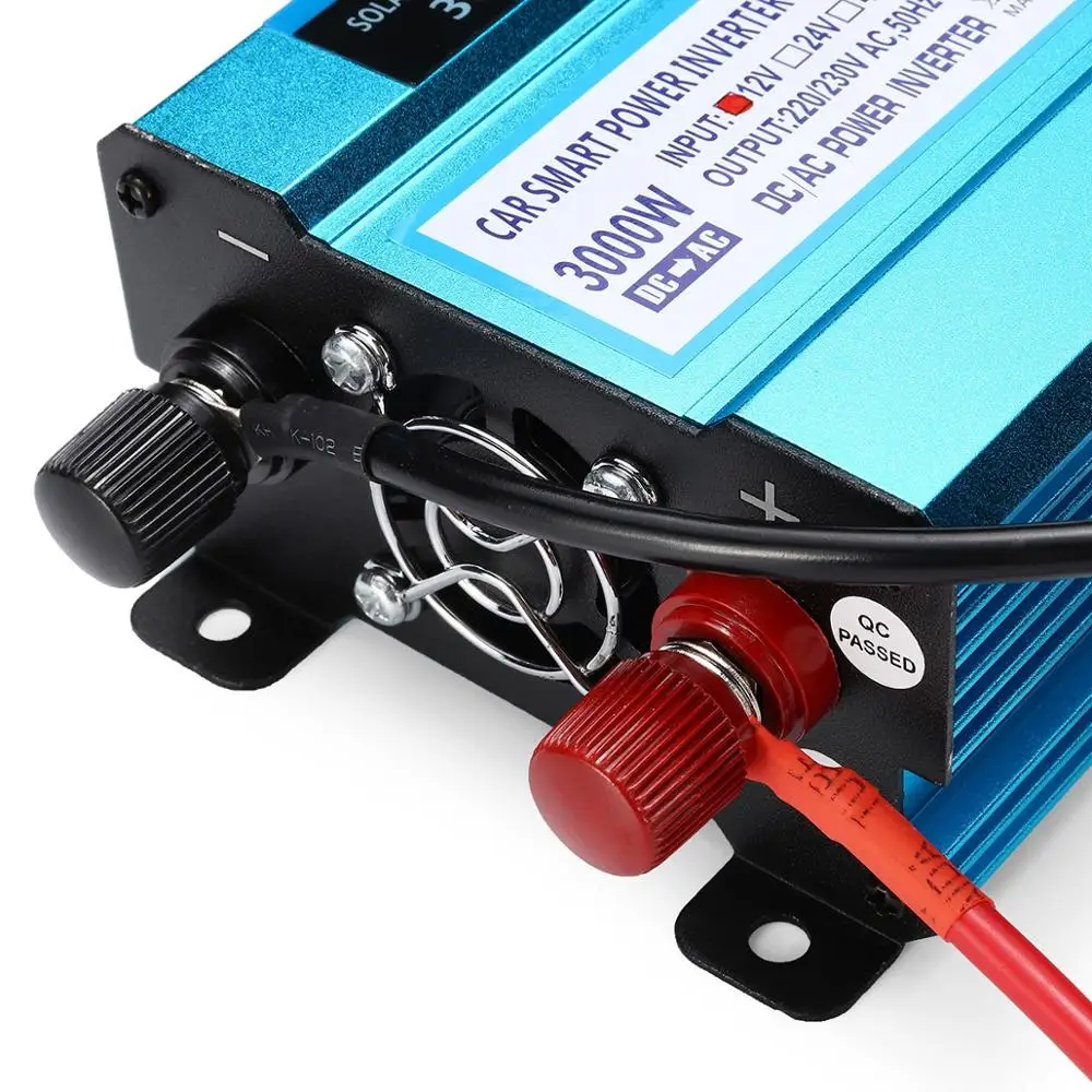 3000W Solar Power Inverter DC 12V/24V zu AC 220V LCD