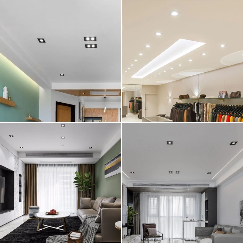 LED Downlight DC12V 3W 5W 7W 9W 12W LED Spot işık 18W voltage gerilim su geçirmez LED dekorasyon tavan lambası banyo Panel AYDINLATMA