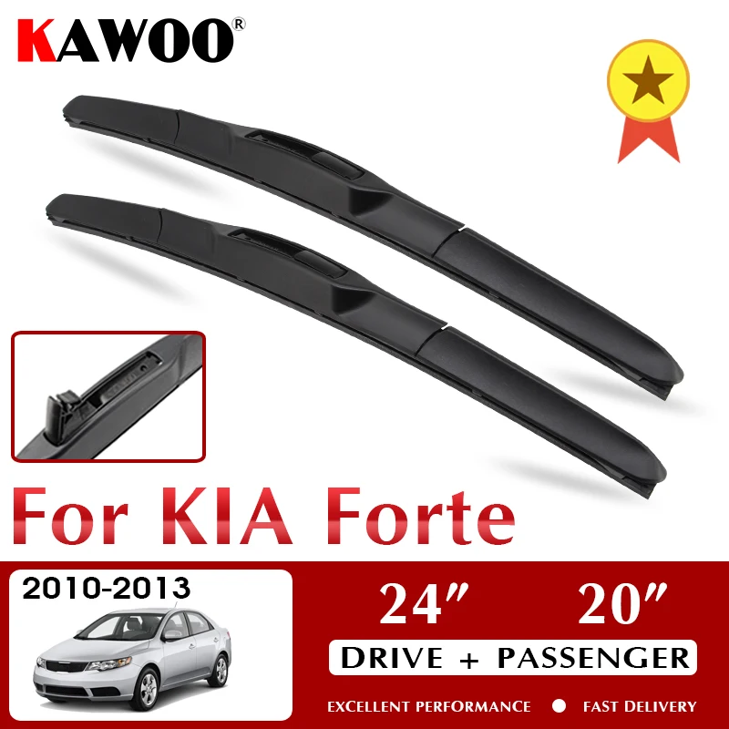 

KAWOO Wiper Front Car Wiper Blades For KIA Forte 2010-2013 Windshield Windscreen Front Window Accessories 24"+20" LHD RHD