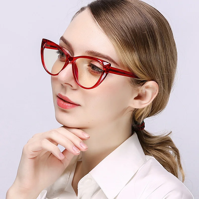 

Office Lady New Oversized TR90 Cat Eye Reading Glasses Women Female Fashion Elegant Big Decoration Presbyopic Eyeglasses Frame