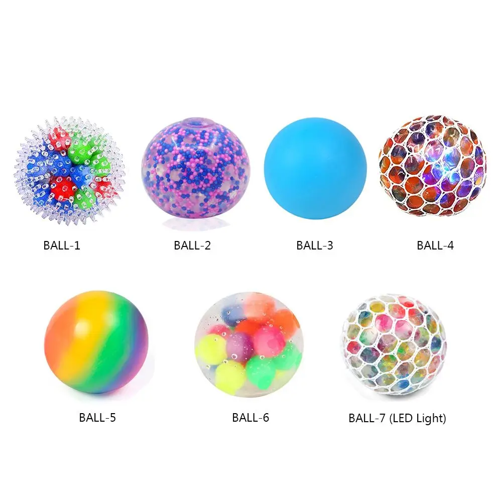 Palline antistress Palla da spremere Palla colorata con perline d'acqua Giocattolo di decompressione sensoriale per bambini Adulti