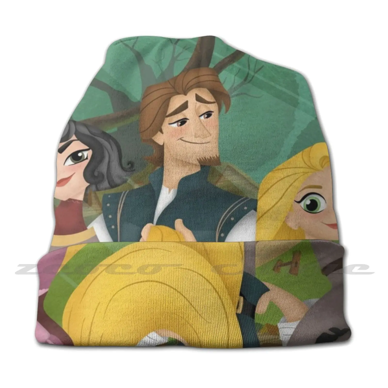 Road To The Snuggly Duckling Knit Hat Elastic Soft Personalized Pattern Present Cap Princess Tangled Rider Character Cass