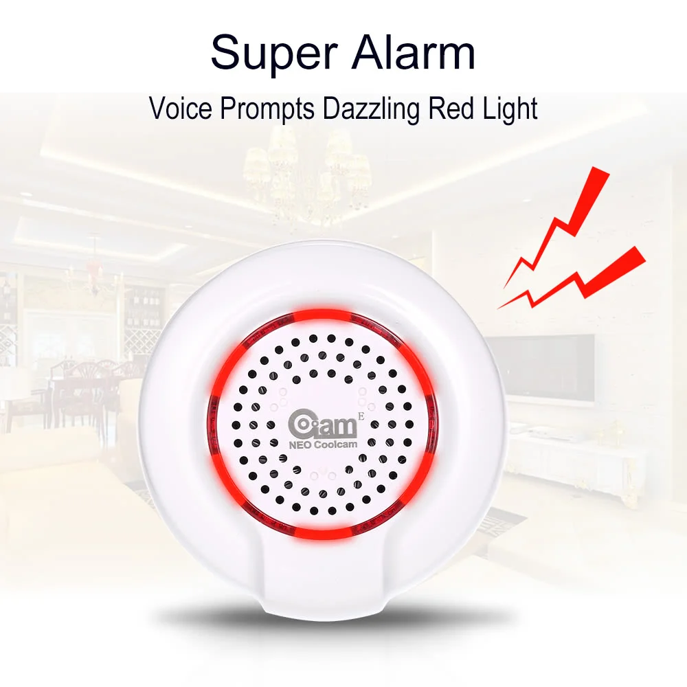 Z-wave Intelligent Wireless Siren Alarm Sensor Compatible with Z-wave 300 Series and 500Series Home Automation Alarm