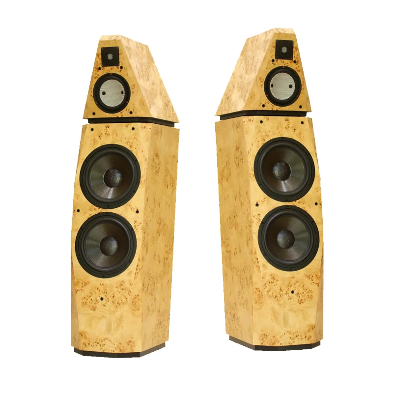 

[Pre order] HiFi Empty Speakers Cabinet with Veneer Copy Avalon SISI speaker Customized 10 inch 12 inch double bass speaker box