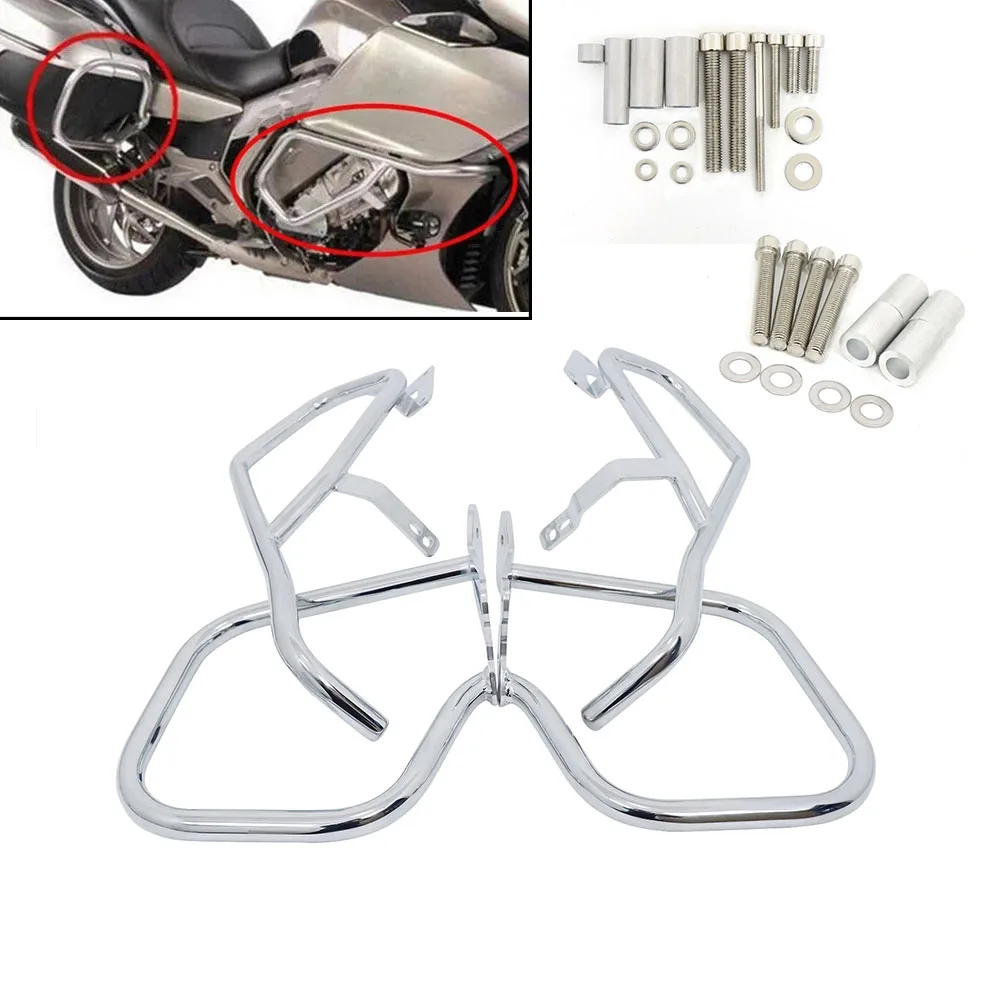 

For BMW K1600GT K1600GTL K1600 GT GTL 2011-2023 2021 Highway Crash Protection Bar Engine Guard Side Box Bumper Stunt Cage Chrome