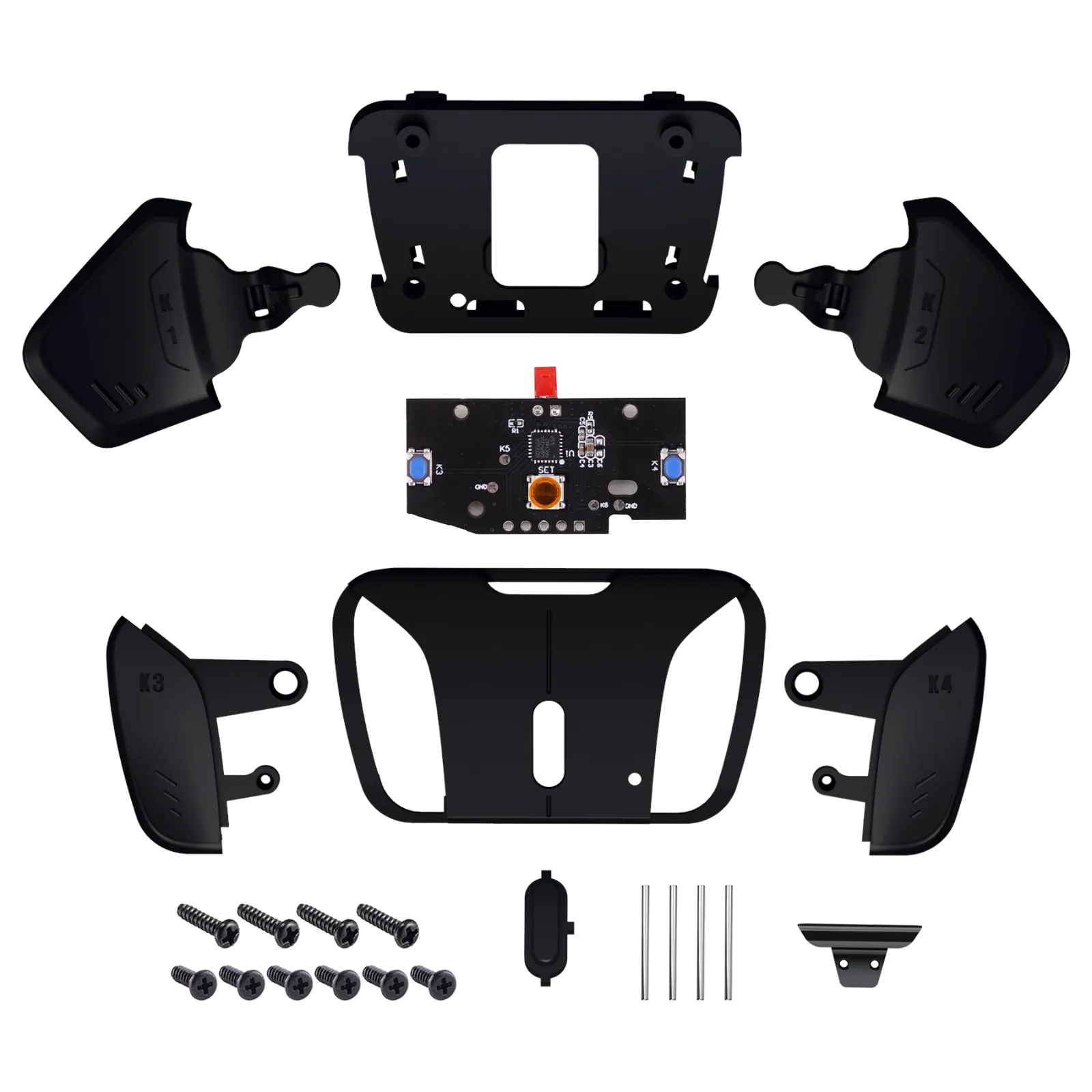 eXtremeRate Turn RISE to RISE4 Kit – neu gestaltete K1 K2 K3 K4 Back Buttons Gehäuse und Remap PCB Board für RISE & RISE4 Remap Kit