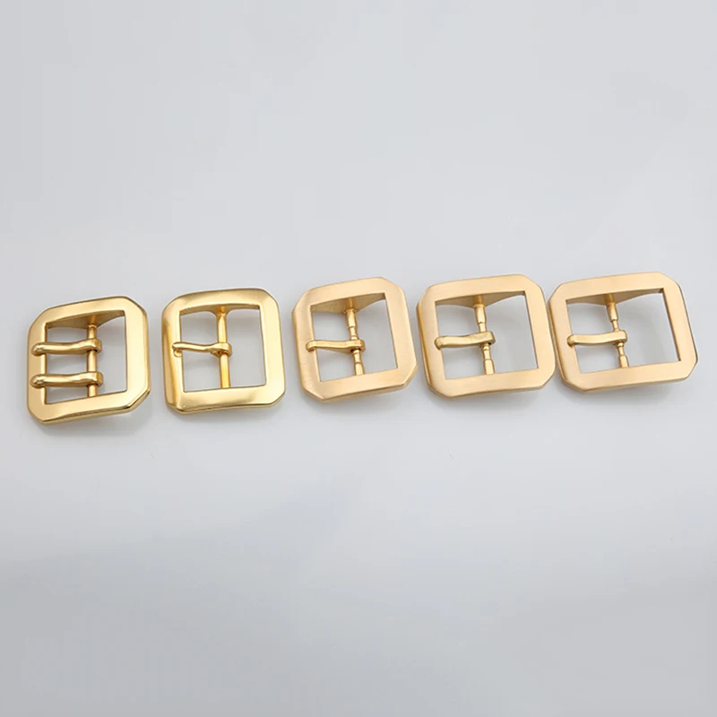 1pcs Solid  Brass 40mm Belt Buckle End Heel Bar Buckle Single/ Double Pin Heavy-duty for Leather Craft Strap Webbing Dog Collar