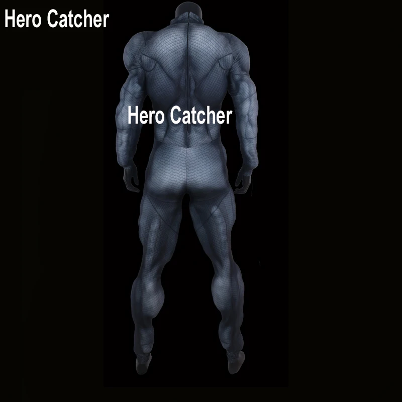 Hero Catcher High Quality Fullbody Muscle Padding Bat Costume With Rubber Logo Muscle Bat Cosplay Costume