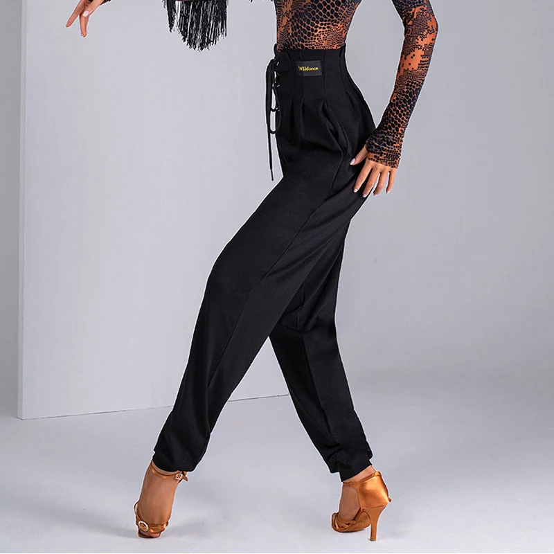 ใหม่ Latin Dance กางเกงผู้หญิงสายรัดเอวหลวมเสื้อผ้า Chacha Rumba Latin ฝึกสวมใส่ห้องบอลรูมเต้นรํากางเกง DNV15497