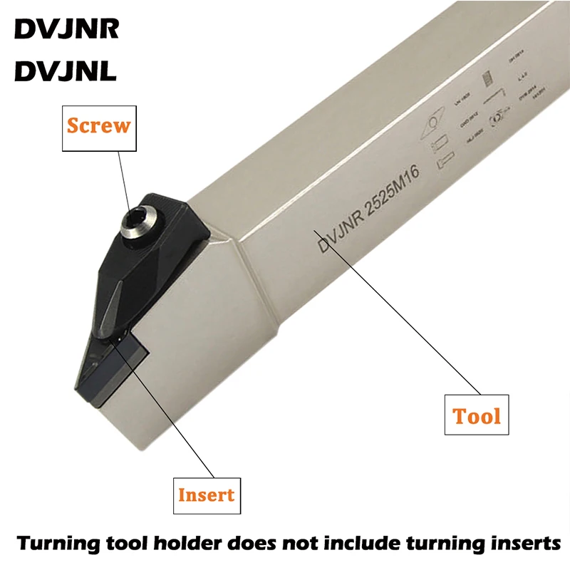 DVJNR DVJNL Lathe Cutter External Turning Tool Holder DVJNL1616H16 DVJNR2020K16 DVJNR2525M16 Lathe Tool Holder CNC Lathe To