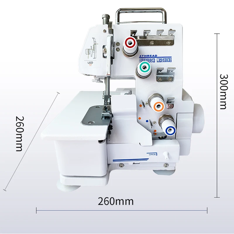 Imagem -03 - Mini Máquina de Costura Overlock Simples Doméstico Elétrico Pequeno 3-thread 4-thread Desktop Novo