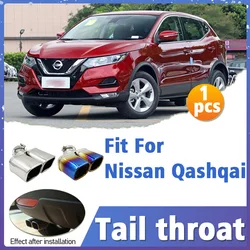 Stainless Steel Tail Throat Car Exhaust Muffler Tube Exhaust Pipe Deafener for Nissan Qashqai Auto Accessories 1pcs