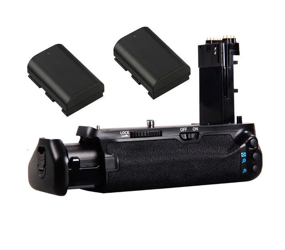 

JINTU Pro Power Vertical Battery Grip +2 LP-E6 Battery Kit for Canon EOS 7DII 7D2 7D Mark II DSLR Camera Replace BG-E16