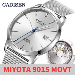 CADISEN Brand Automatic Mechanical Men Watch Business Casual Waterproof MIYOTA 9015 Male Sapphire Wrist Watch Relogio Masculino