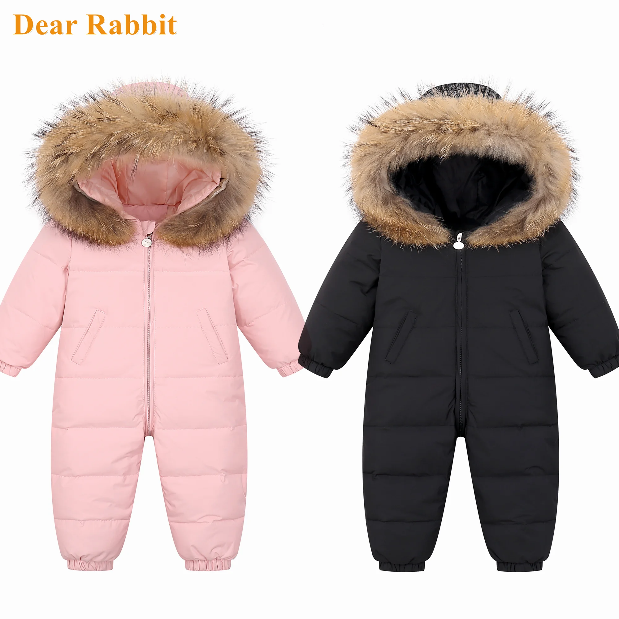 Baby Clothing Winter Overalls For Kids 90% White Down Jacket Boy Outerwear Children Coat Snow suit Girl Clothes Infant Overcoat