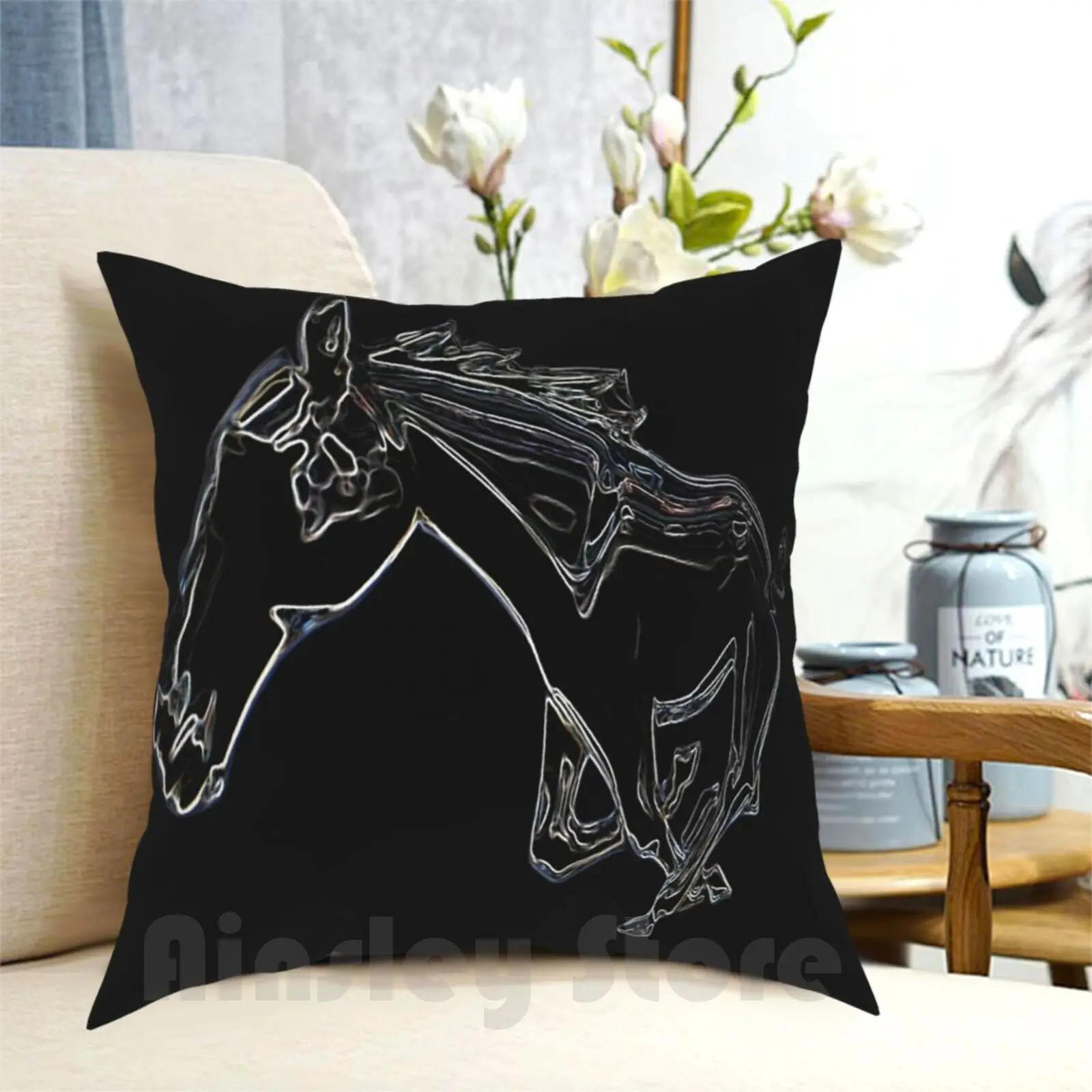 , Pillow Case Printed Home Soft Throw Pillow Macro Logo Horse Horse Logo Logo Cabriolet Red Fastback Fastback V8