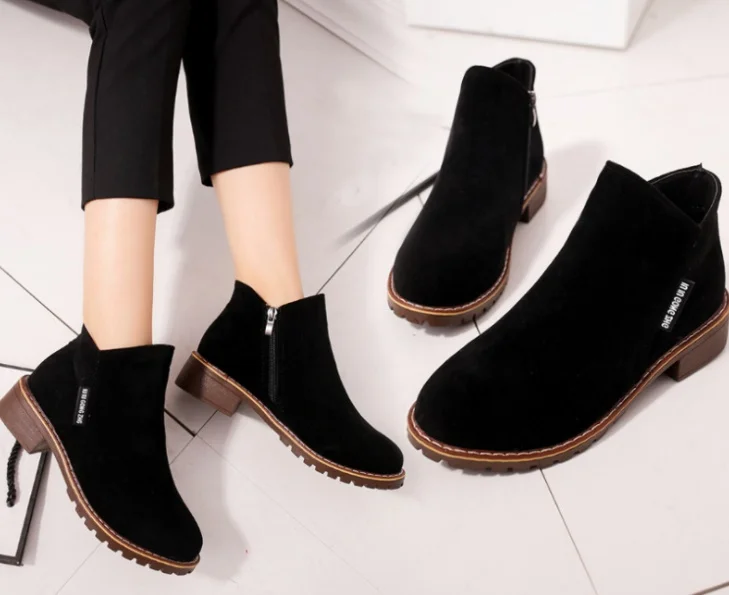 

Women Boots 2024 Autumn Winter Boots Female Shoes Brand Ladies Ankle Boots Heels Shoes Woman Suede Leather Boots Snow Boots