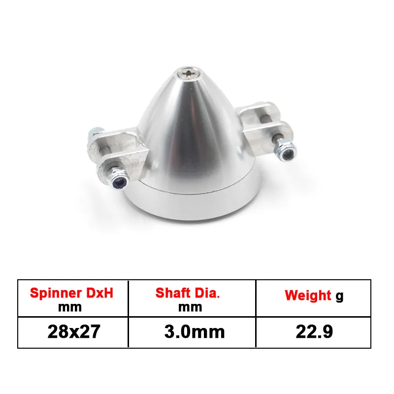 Silber Aluminiumlegierung Klapppropeller Spinner Abdeckung D28 D33 D38 D43 D48mm Wellendurchmesser 3,0/3,17/4,0/5,0 mm für RC Segelflugzeug DIY