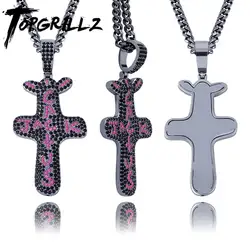 TOPGRILLZ Black Cactus Jack Pendant  Necklace Iced Cubic Zircon  Hip Hop Fashion Jewelry For Men Women