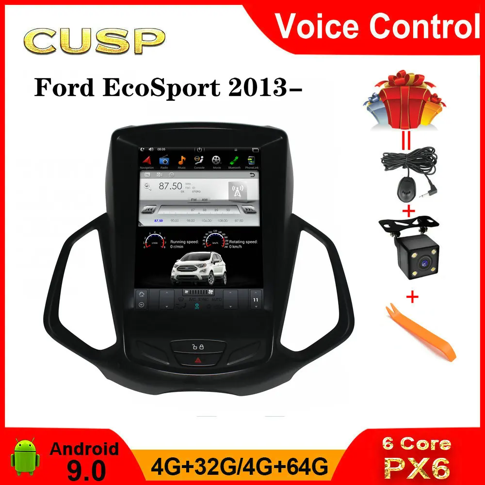 CUSP Android 9 10.4 INCH 4G+64G CAR DVD FOR FORD ECOSPORT 2013 2014 2015 2016 2017- CAR PLAY CAR MULTIMEDIA CAR SETREO CAR GPS