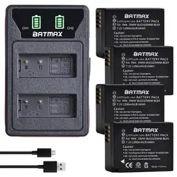 DMW-BLG10 DMW BLG10 BLG10e BLE9 Batteria + LED Caricatore doppio USB integrato Tipo C per Panasonic LUMIX GF5 GF6 GX7 LX100 GX80 GX85