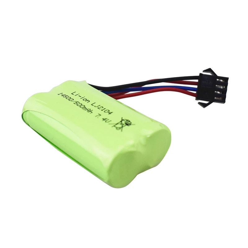 1-3PCS 7.4V 500mAh Lithium Battery For EC16 remote control Spare Battery Model Car Model High-Rate Li-Po Battery